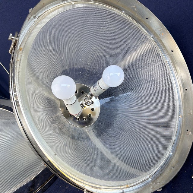 1990s Restoration Hardware Clemson Industrial Pendant Kitchen Lights - a Pair For Sale In New York - Image 6 of 10