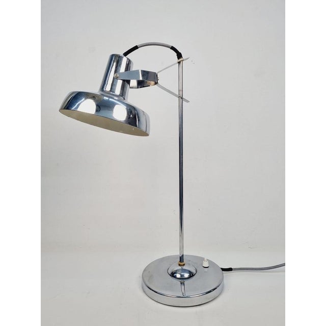 Silver Metal Table Lamp, 1970s For Sale - Image 8 of 18