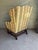 Wood Mid 20th Century Vintage Kittinger Traditional Georgian Style Silk Upholstery Mahogany Wing Back ArmChair For Sale - Image 7 of 12