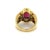 Early 20th Century Vintage Retro Regal Style 5 Carat Red Tourmaline & Diamond Ring in 18K Gold, Size 8 For Sale - Image 5 of 8