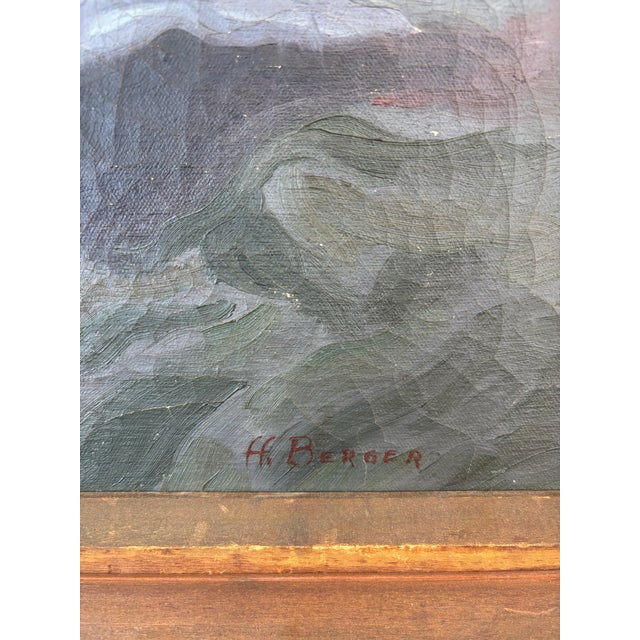Early 20th Century H. Berger Still Life Oil Painting on Canvas For Sale - Image 5 of 11