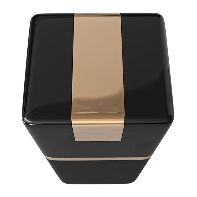 Not Yet Made - Made To Order "Coraggioso" Side Table With Bronze, Handmade For Sale - Image 5 of 7