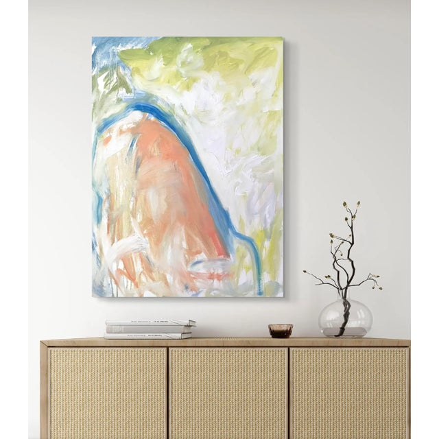 Peach Matthew Izzo Oil Painting on Canvas - Titled "Waterfall" For Sale - Image 8 of 11