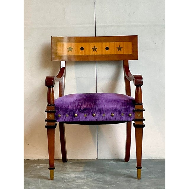 Vintage Regency Goralnik and Buchanan Empire Arm Chair For Sale - Image 4 of 6