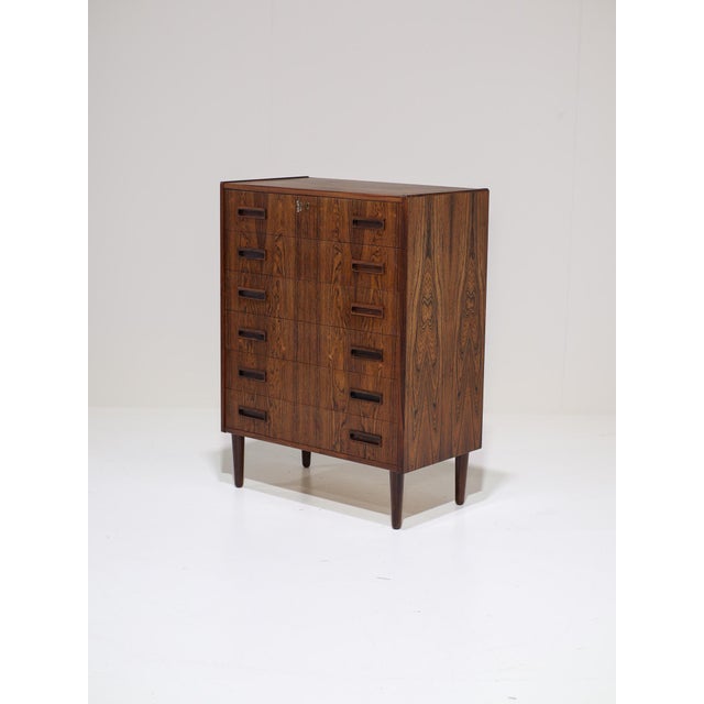 Beautiful chest of drawers designed by børge seindal for p. Westergaard møbelfabrik, silkeborg, denmark, 1960s. This six-...