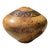 Late 20th Century Signed Studio Spalted Maple Turned Wood Vessel With Copper, Silver Turquoise Inlay For Sale