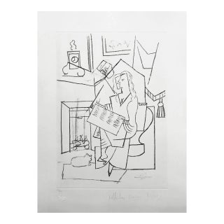 "Femme Dans Un Fauteuil" 1980s Pablo Picasso Estate Lithograph For Sale