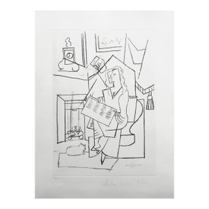 "Femme Dans Un Fauteuil" 1980s Pablo Picasso Estate Lithograph