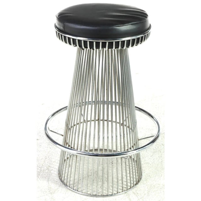 Mid-Century Modern Pair of Arthur Umanoff Chrome Stools for Contemporary Shells For Sale - Image 3 of 8