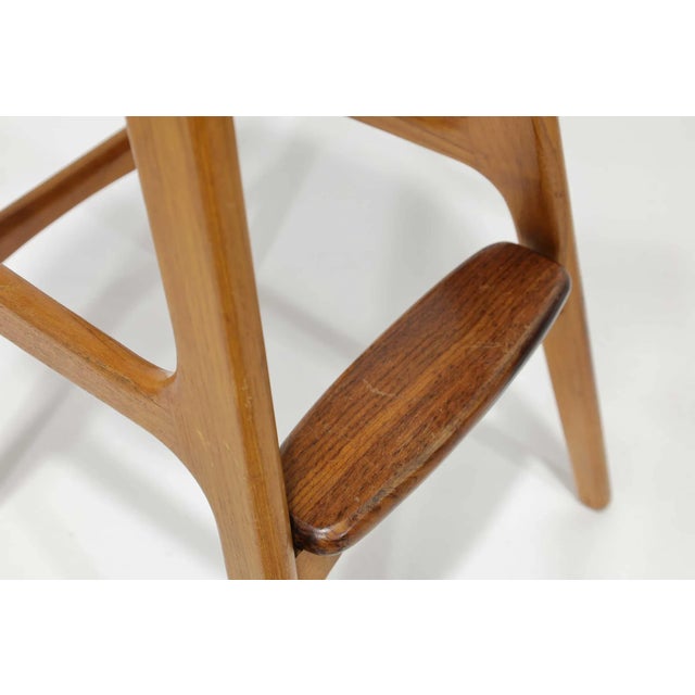 Wood Erik Buch Bar Stools Model Od-61 Produced by O. D. Mobler in Denmark in Teak For Sale - Image 7 of 8
