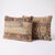 This 16'' x 24'' pillow cover set was made from authentic Turkish rug pieces — patchwork rug bands in rust, taupe and...