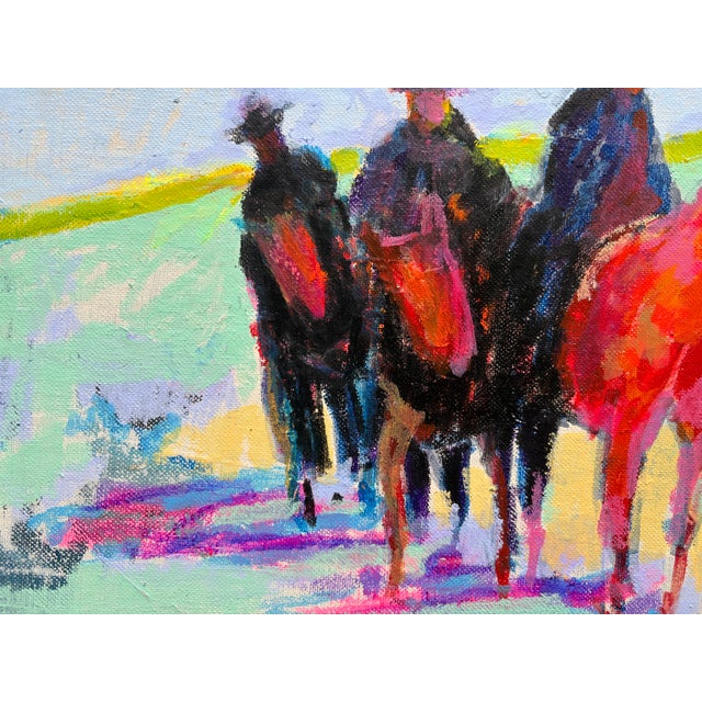 2020s Three Cowboys Riding Impressionist Painting by Joseph Christy For Sale - Image 5 of 5