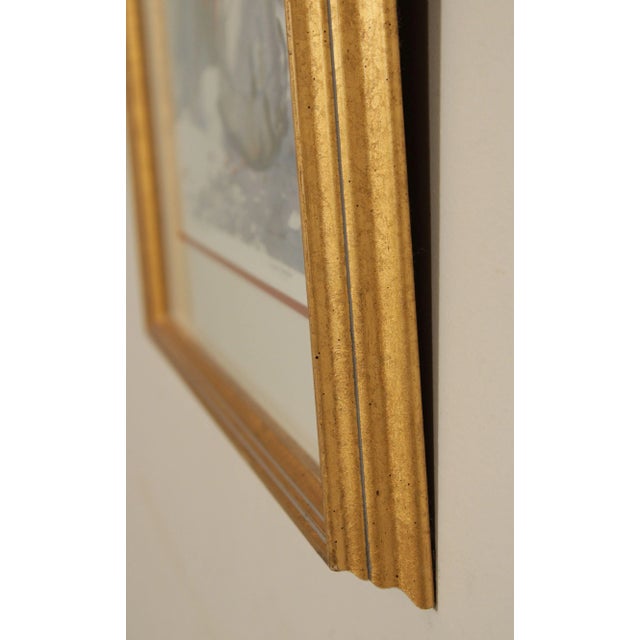 Blue Sandra Giangiulio 'Shades of Fall' Watercolor Lithograph Print For Sale - Image 8 of 13