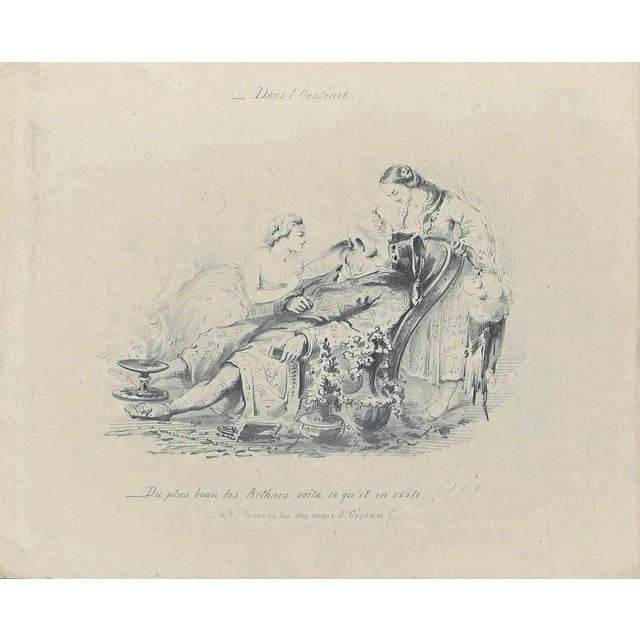 Alfred Grevin, Serving the Majesty, Original Lithograph, Late 19th-Century For Sale