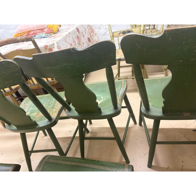 19th Century Set of 6 19th Century Hitchcock Style Chairs For Sale - Image 5 of 6