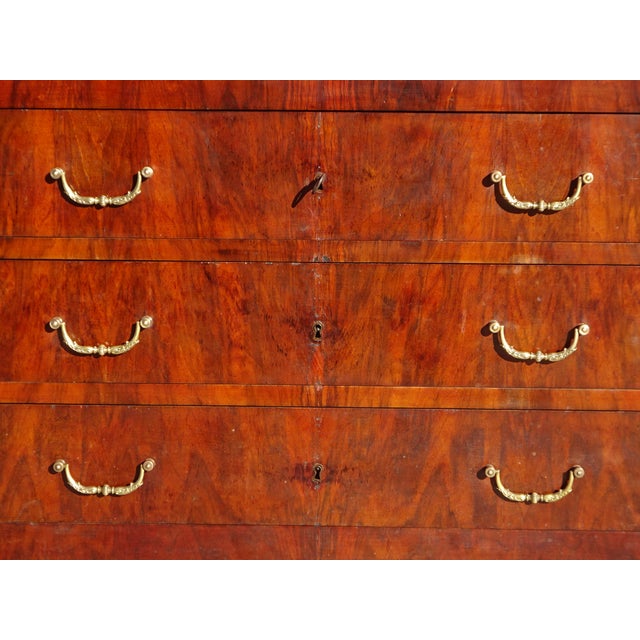 Antique Restoration Chest of Drawers in Mahogany Veneer with White Marble Top For Sale - Image 11 of 18
