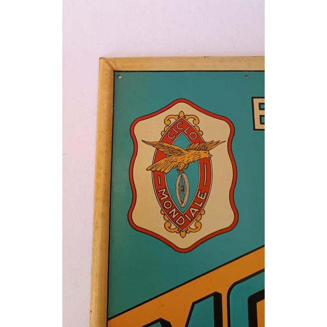 Vintage World Bicycles Tin Advertising Sign, 1940s For Sale - Image 5 of 8