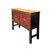 Elevate your living space with this exquisitely hand-painted, vintage-style Asian accent cabinet. Featuring rich red...