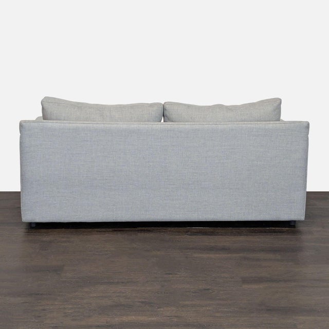 2010s Crate & Barrel Modern Gray Loveseat – Comfortable Two-Seater Sofa For Sale - Image 5 of 7