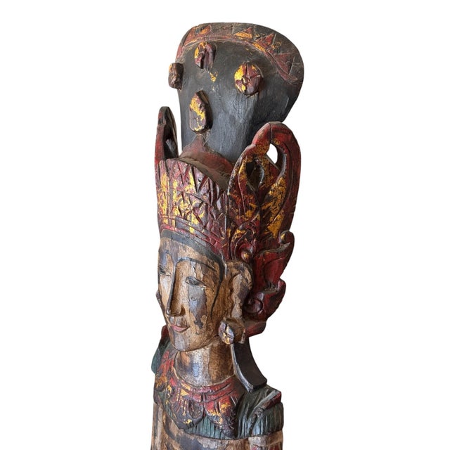 Beautiful antique Indonesian Rice Goddess (Dewi Sri). Revered in Bali for her role as the goddess of rice, fertility &...