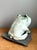 Vintage Ceramic Frog Sculpture on Stone Base For Sale In West Palm - Image 6 of 14