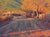 Rustic Late Afternoon Taos Pueblo by Lorenzo Chavez | Oil Painting of a sunlit road in Taos Pueblo For Sale - Image 3 of 3