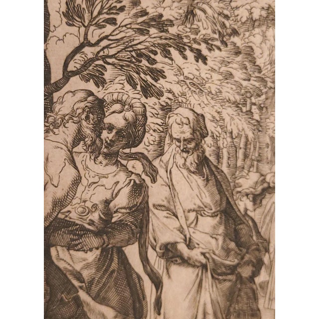 Agostino Carracci, Engraving of Stage Set for the Marriage of Ferdinand De Medici and Christine of Lorraine in Florence, 1589 For Sale - Image 4 of 7