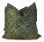 Chevron Embossed Velvet in Green 22" Pillows-A Pair For Sale