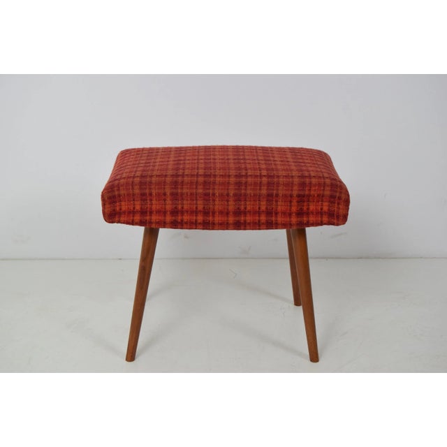 Textile Mid-Century Stool or Tabouret, 1960s For Sale - Image 7 of 8