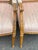Vintage Louis XVI Carved Wood and Upholstered Arm Chairs - A Pair For Sale In New York - Image 6 of 12