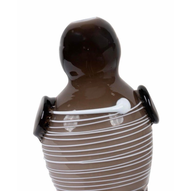 1980s 1980s Jiri Suhajek Czech Art Glass Sitting Statue 1987 Signed & Dated For Sale - Image 5 of 6