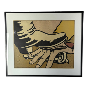 After Roy Lichtenstein Hand & Foot Print, Framed