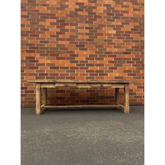 19th Century Oak Farmhouse Table For Sale - Image 18 of 18