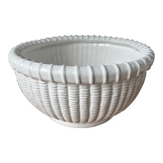 Nantucket 'Lightship Basket' Ceramic Planter For Sale