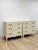 This charming pair of vintage French Provincial three drawer chests are a beautifully detailed and versatile bedroom and...
