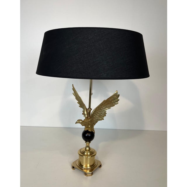 Maison Charles 1970s Royal Eagle Bronze Table Lamp in the Style of Maison Charles For Sale - Image 4 of 12