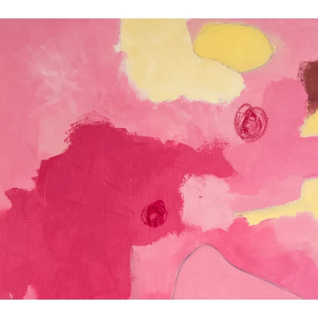 Play #9 Contemporary Original Abstract Pink Oil Painting For Sale - Image 4 of 5