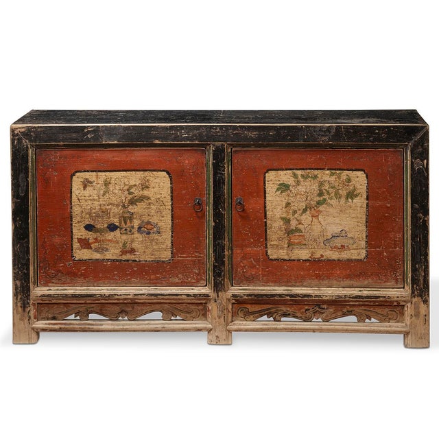 Antique Painted Gansu Sideboard, 1890s For Sale - Image 3 of 12