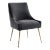Beatrix Grey Velvet Side Chair with Gold Legs For Sale