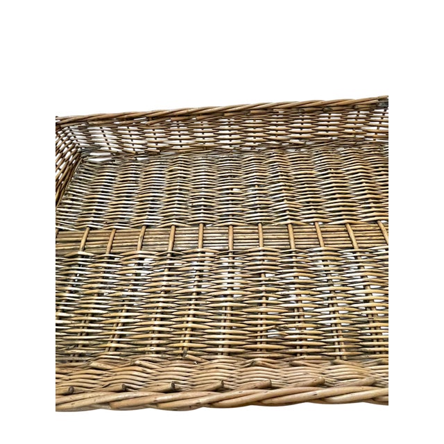 Vintage French Provincial Wicker Gallery Tray For Sale - Image 6 of 11