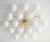 Not Yet Made - Made To Order 21st Century Natural Brass Glossy White Murano Globes Flush Mount by Fabio LTD For Sale - Image 5 of 10