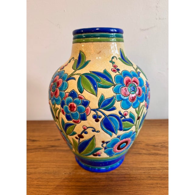 Charles Catteau 1920s Art Deco Boch Frères Keramis Vase by Charles Catteau For Sale - Image 4 of 6