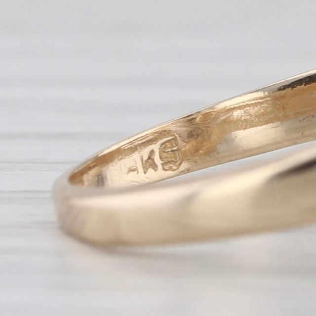 Metal 0.26ctw Ruby Diamond Open Heart Ring 14k Yellow Gold Size 5.75 For Sale - Image 7 of 8