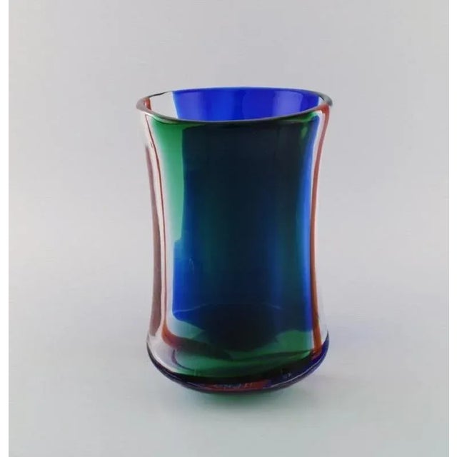 1990s Chribska Art Glass Vase by Erik Höglund for Kosta Boda For Sale - Image 5 of 10
