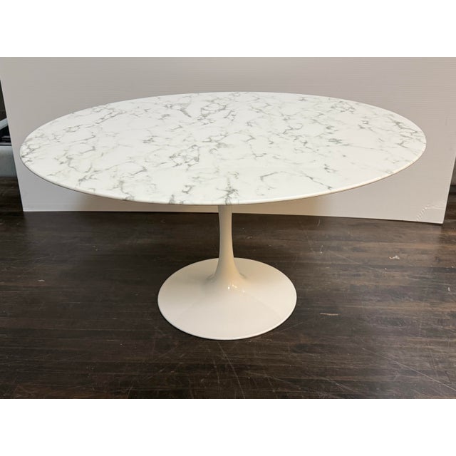 2010s Modway Lippa Artificial Marble Top Table, 54 Inches For Sale - Image 5 of 12