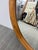 Brown Vintage Round Oak Framed Wall Mirror For Sale - Image 8 of 12
