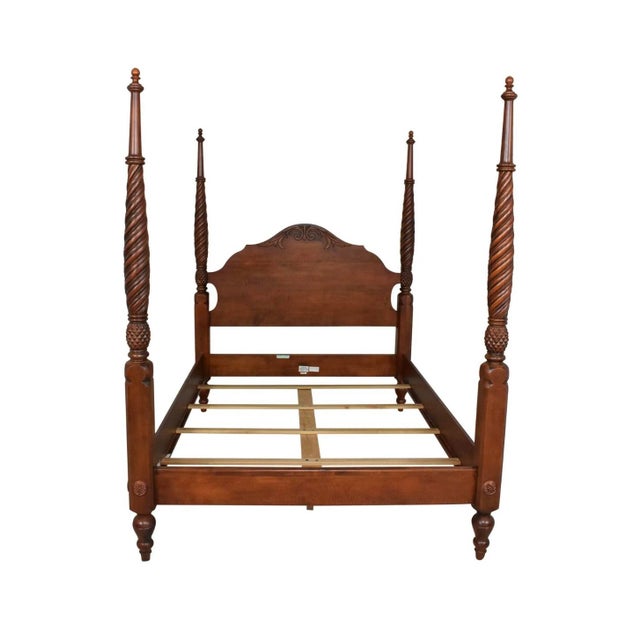 **PRISTINE**Ethan Allen British Classics Queen Montego Bed in Cinnabar Finish!!. Finish 260 cinnabar **Discounted ** Hard...