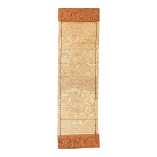 Burmese Buddhist Parabaik Folding Manuscript For Sale