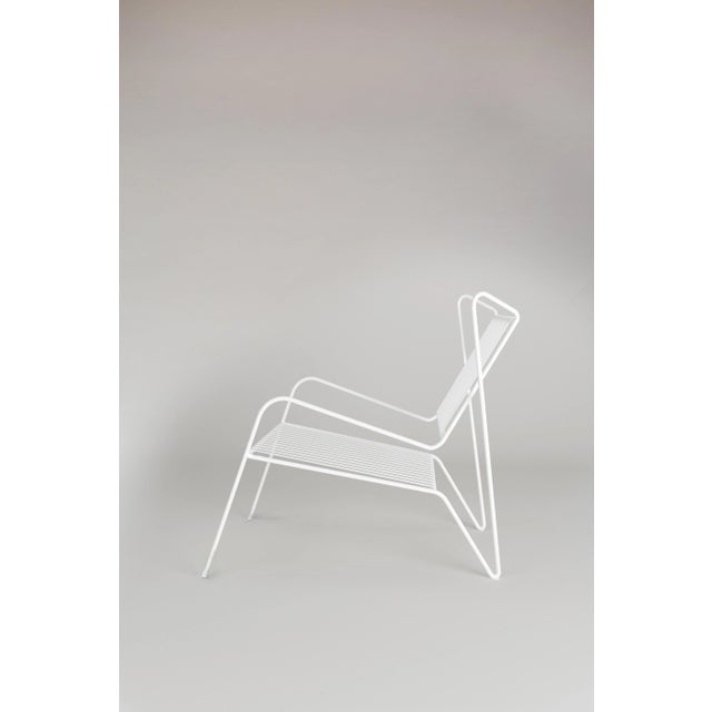 White capri easy lounge chair by cools collection materials: powder coated stainless steel. Dimensions: w 70 x d 84 x h 78...