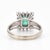 Vintage Emerald & Diamond Halo Gold Ring - 1970s, Size 6 For Sale - Image 4 of 6